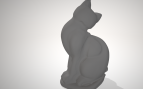 猫雕像模型