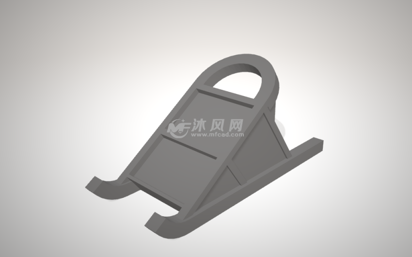 Q版雪橇模型侧面