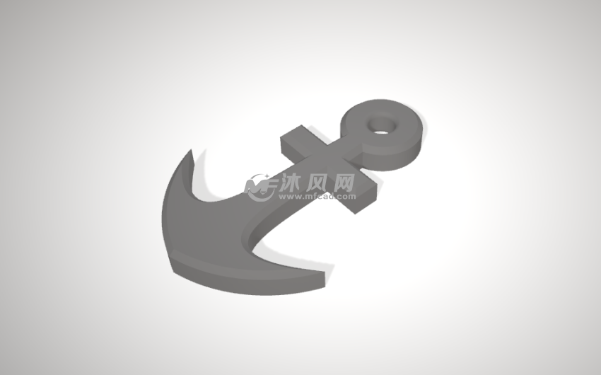 船锚项链模型轴测图