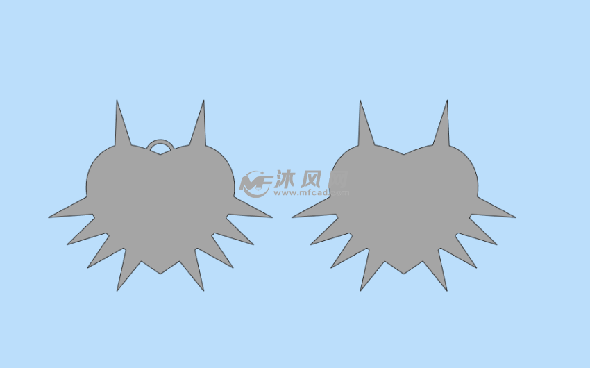 带刺的项链背面