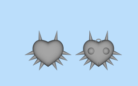 带刺的项链俯视图