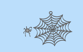 蜘蛛网状耳环模型