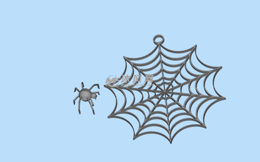 蜘蛛网状耳环模型