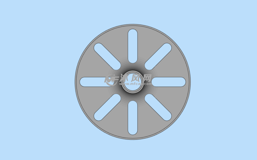轴承轮圈盖俯视图