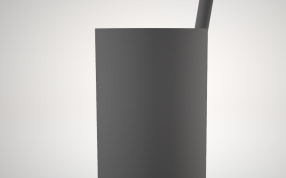 带吸管的杯子主视图