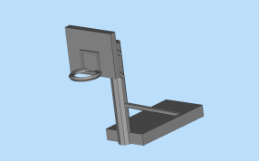 篮球框模型轴侧视图 