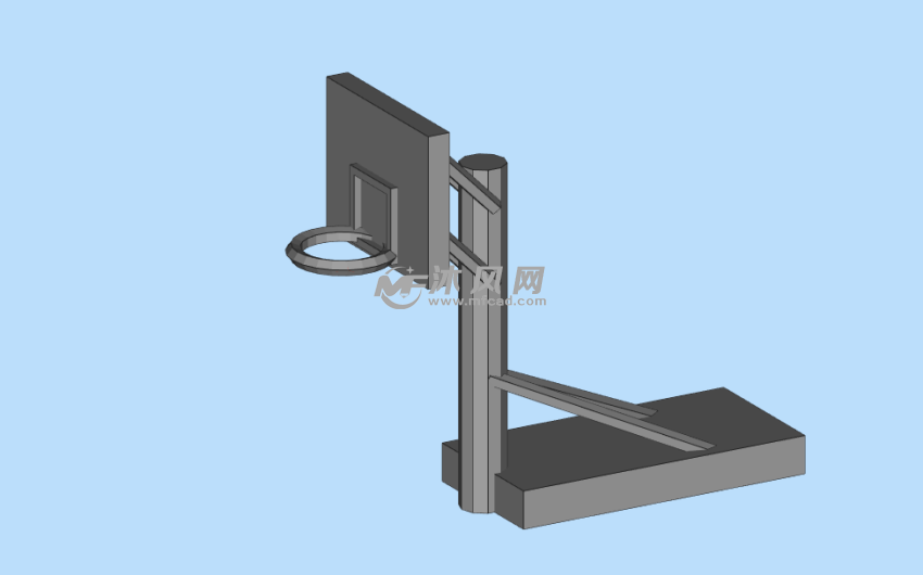 篮球框模型侧面