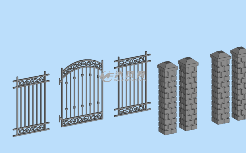 精致栅栏模型