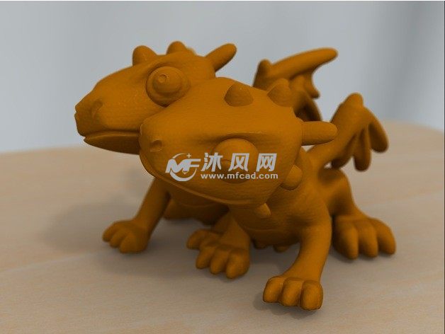 双头幼龙三维模型