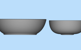 盆子STL模型正面视图