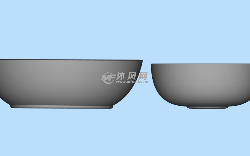 盆子STL模型正面视图