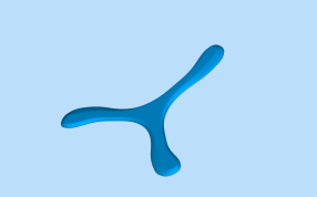 飞旋镖蓝色渲染