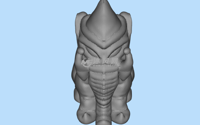 长鼻子大象正面