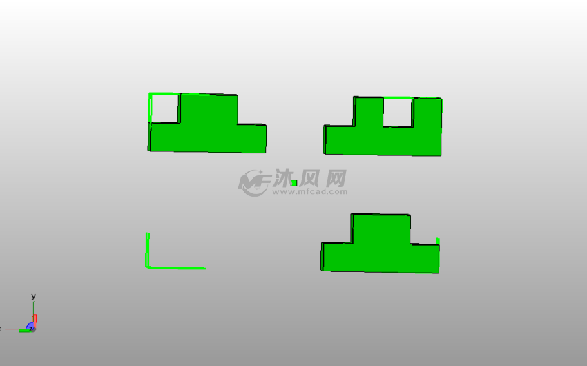 瓷砖拼图积木3片