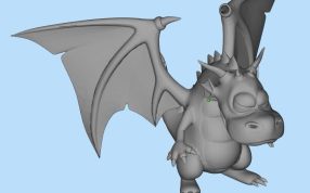 卡通龙三维模型