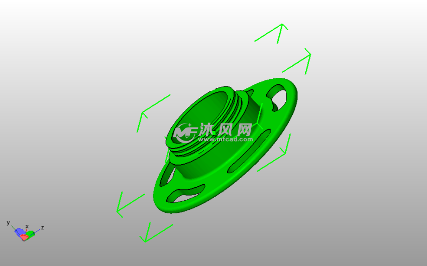 外螺纹结构正面模型图