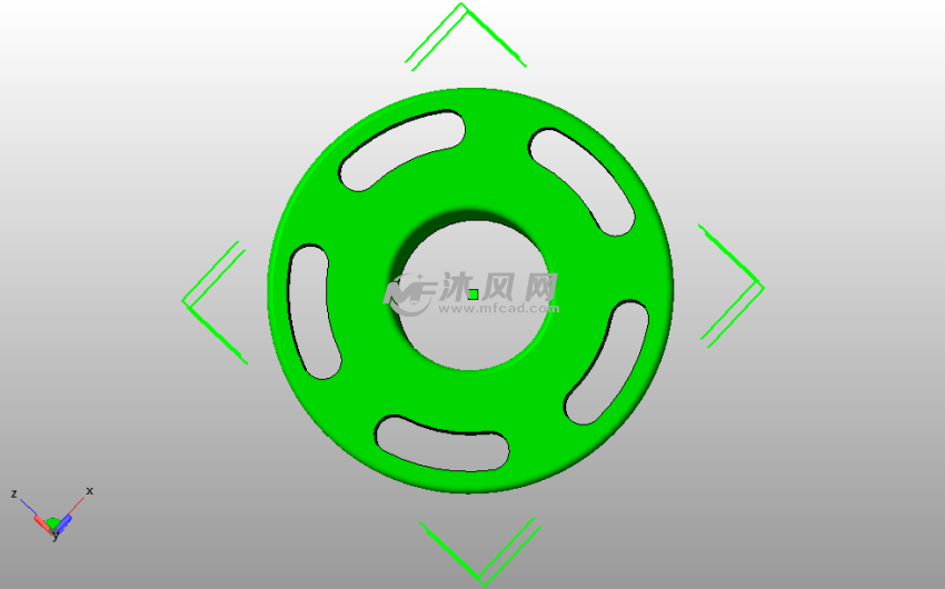 外螺纹结构背面模型图