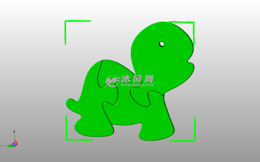 乌龟拼图背视图