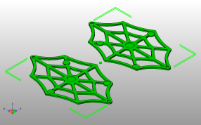 蜘蛛网耳坠斜视图