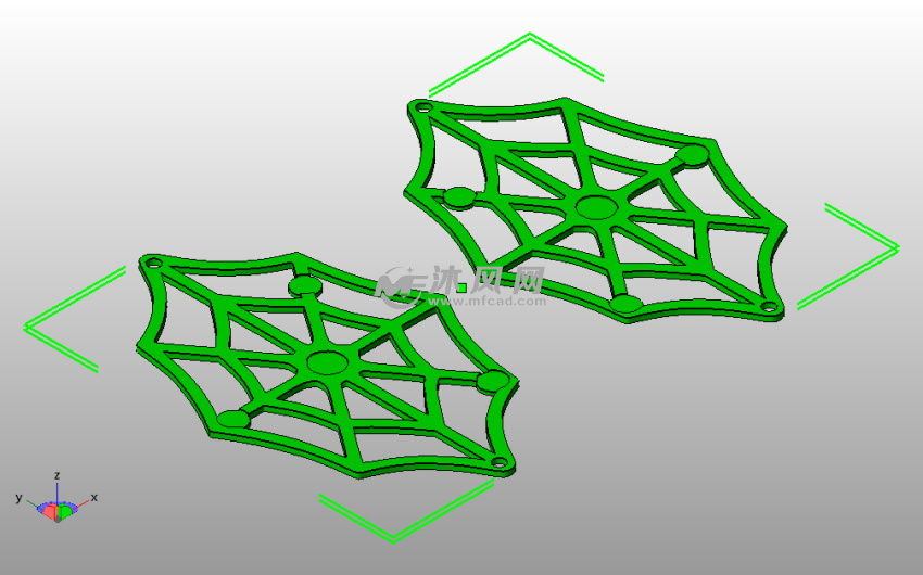 蜘蛛网耳坠斜视图