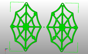 蜘蛛网耳坠后视图