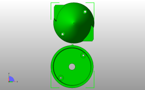飞行器马达护罩俯视图