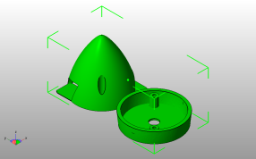 飞行器马达护罩斜视图