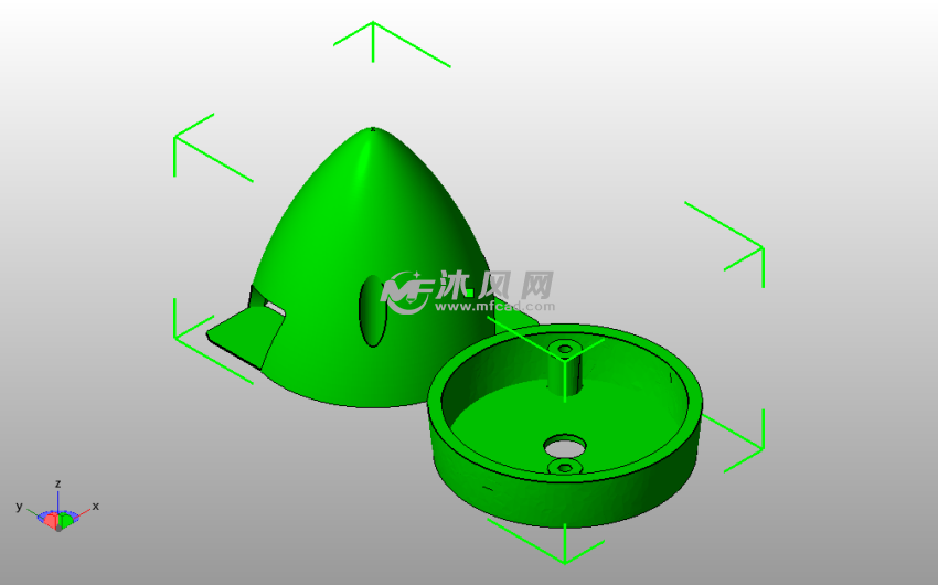 飞行器马达护罩斜视图