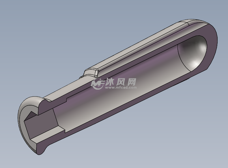 螺丝刀手柄剖面图