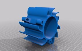 3D耗材线盘中心轴斜视图