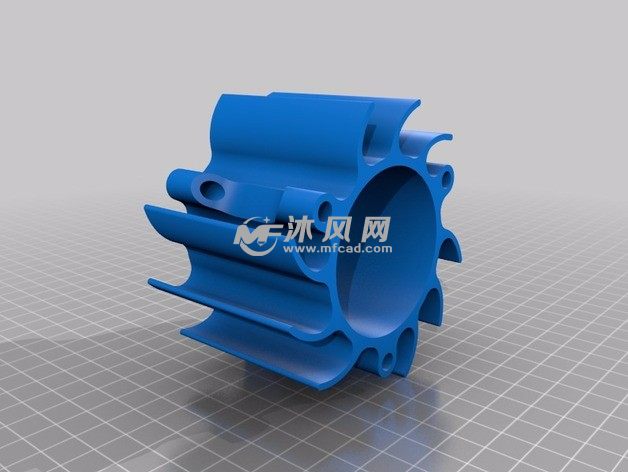 3D耗材线盘中心轴斜视图