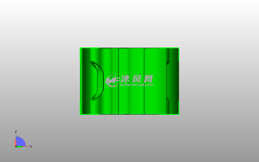 3D耗材线盘中心轴侧视图