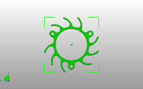 3D耗材线盘中心轴俯视图