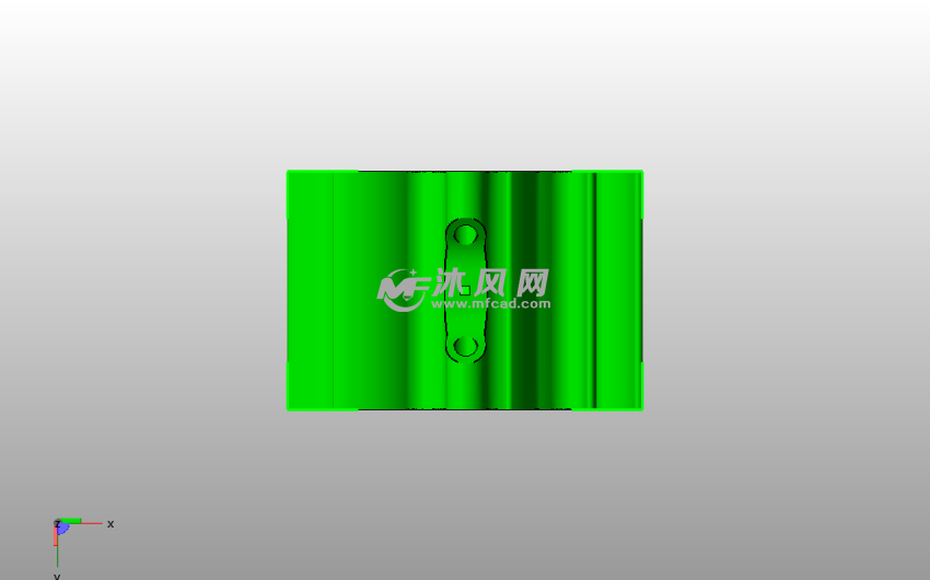 3D耗材线盘中心轴侧视图