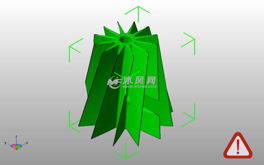 齿轮笔筒模型斜视图