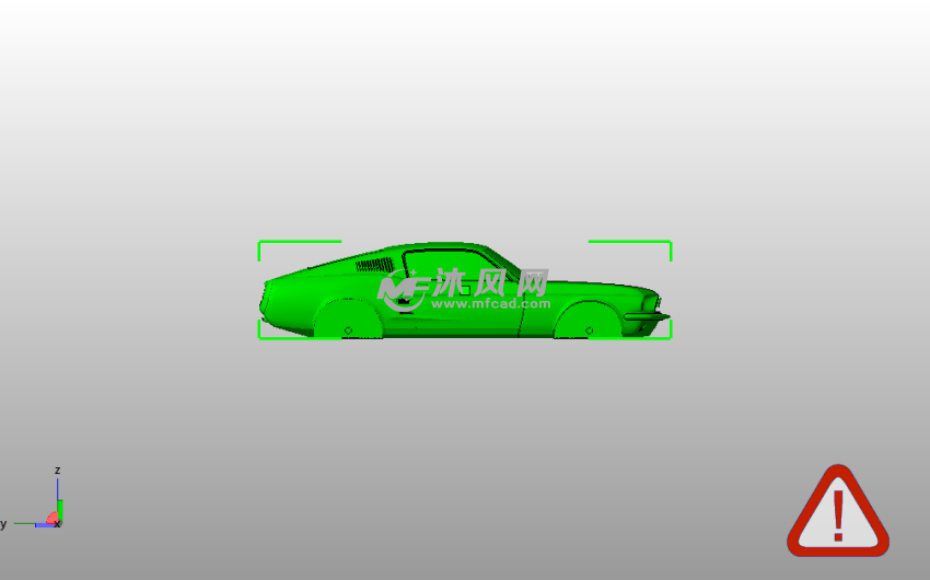 福特野马车侧视图