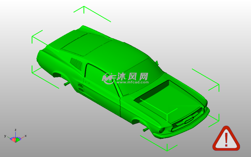 福特野马车斜视图