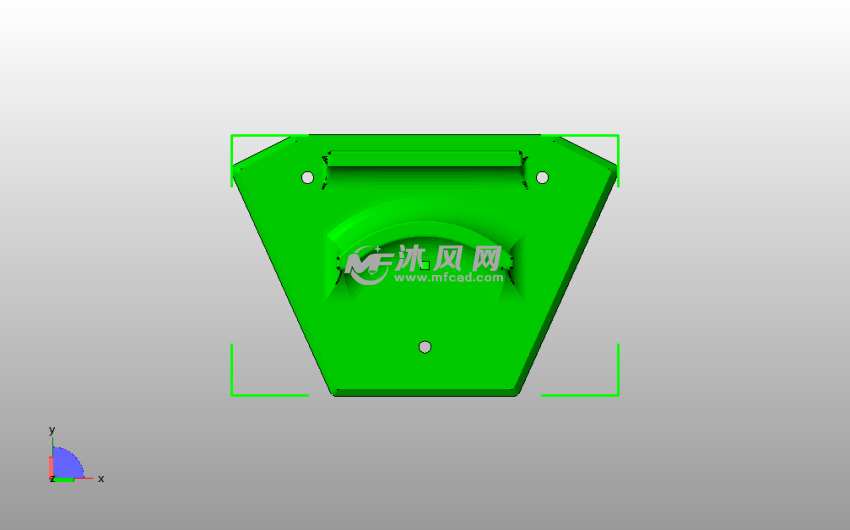 挂壁耳机架底面视图
