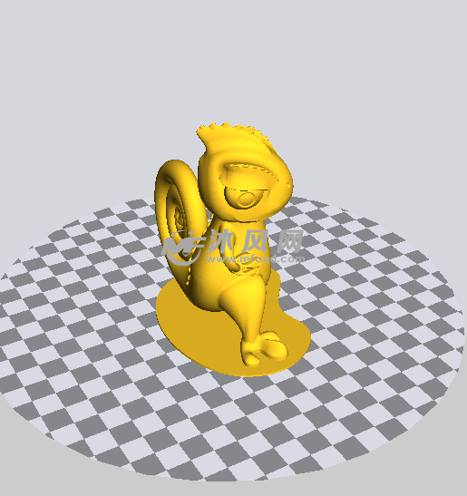 变色龙模型侧面图