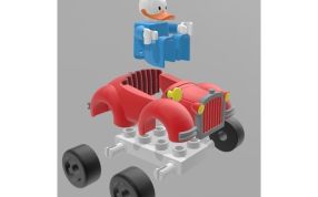 唐老鸭积木模型