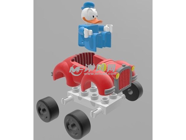 唐老鸭积木模型