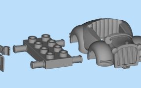 玩具车部件模型