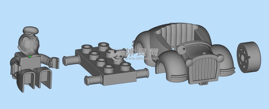 玩具车部件模型
