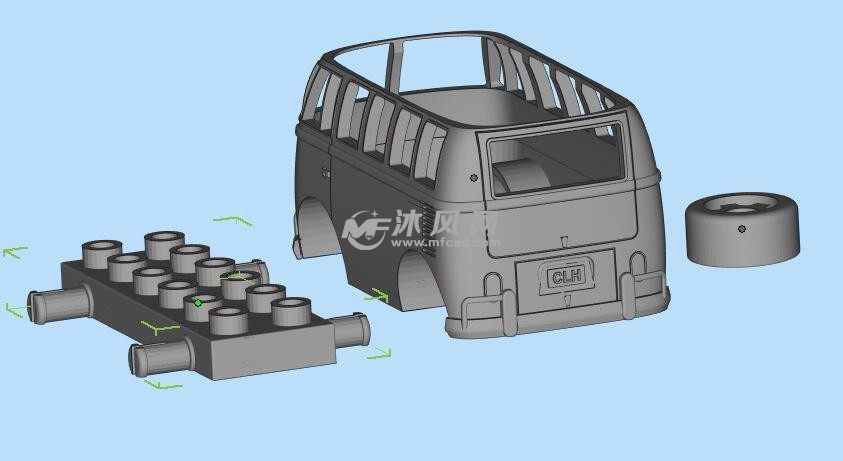 复古巴士部件图