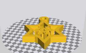 雪花吊坠俯视图