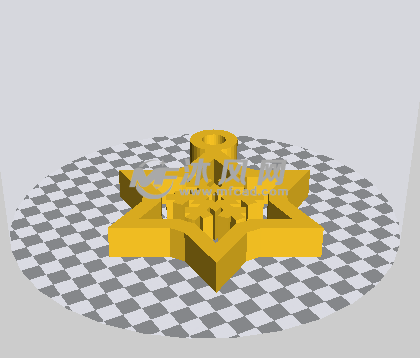 雪花吊坠俯视图