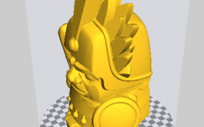 印第安人大头人偶侧视图