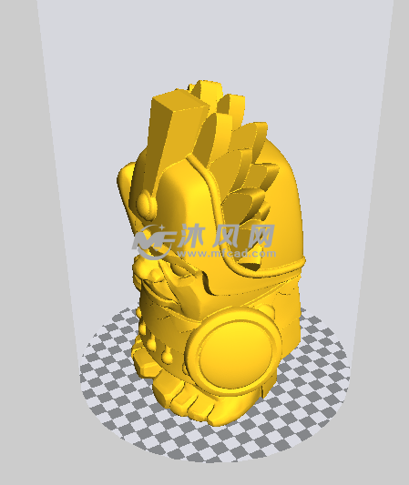 印第安人大头人偶侧视图