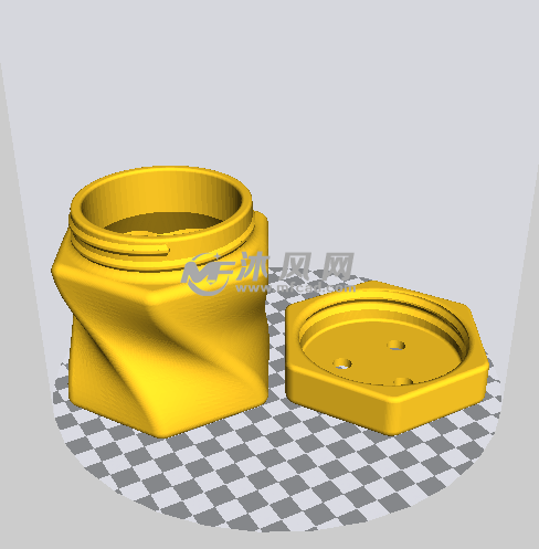 瓶子和瓶盖整体结构