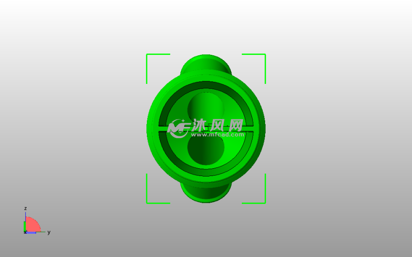 三通管道后视图